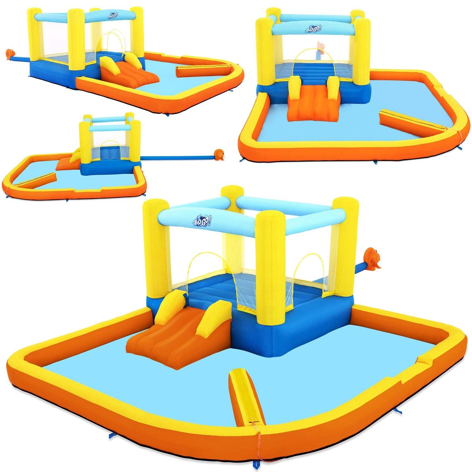 Beach Bounce oppustelig legeplads 365 × 340 × 152 cm Bestway 53381