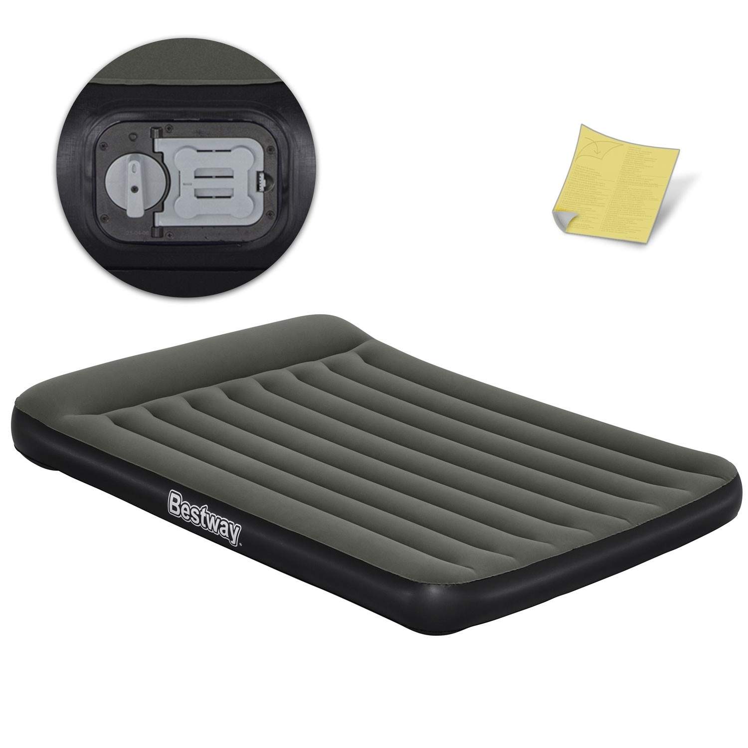 Oppustelig madras 203x152x30 cm med indbygget elektrisk pumpe Bestway 67930