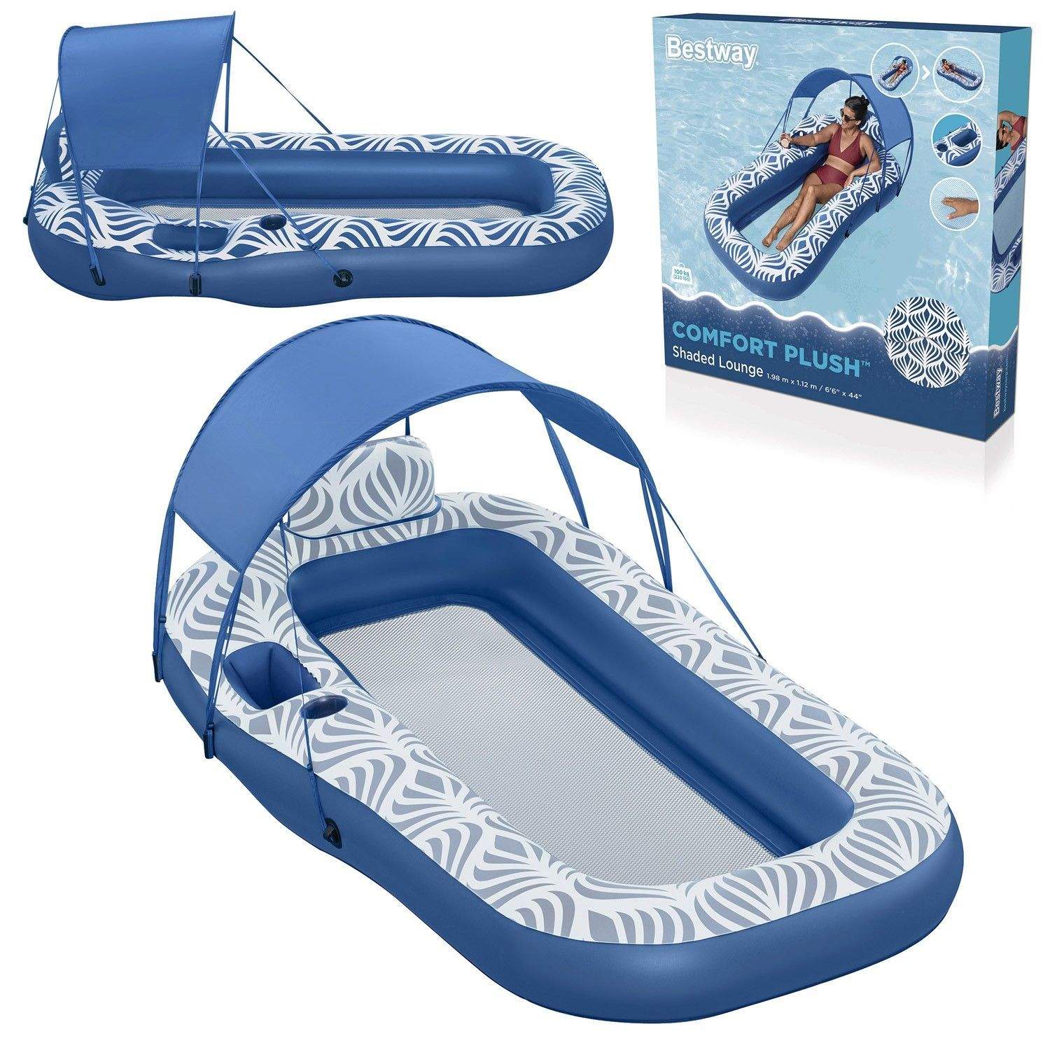 Bestway 43732 svømmemadras med baldakin