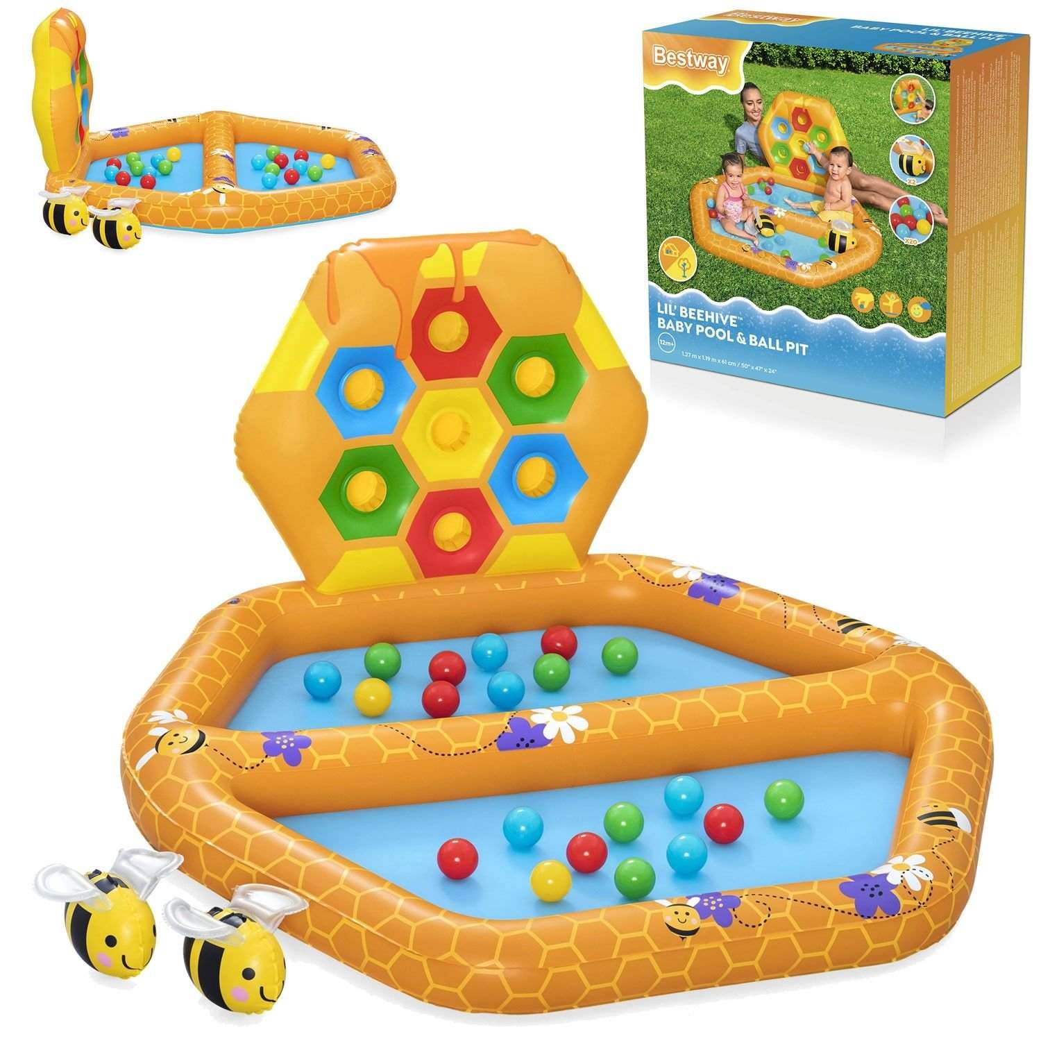 Bees uppblåsbar lekplats 127 x 119 x 61 cm Bestway 52639 | Hem & Hobby | Pryloteket