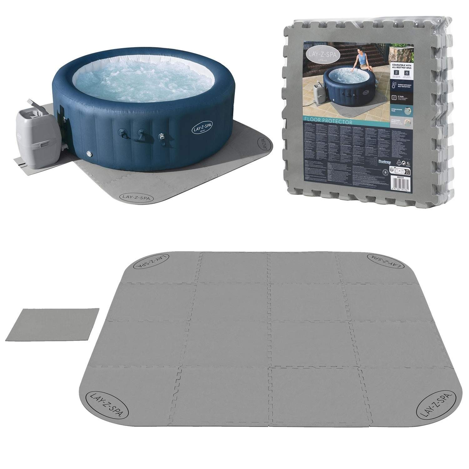 Skummåtte til SPA puslespil 50 x 50 cm 16 stk Bestway 60334