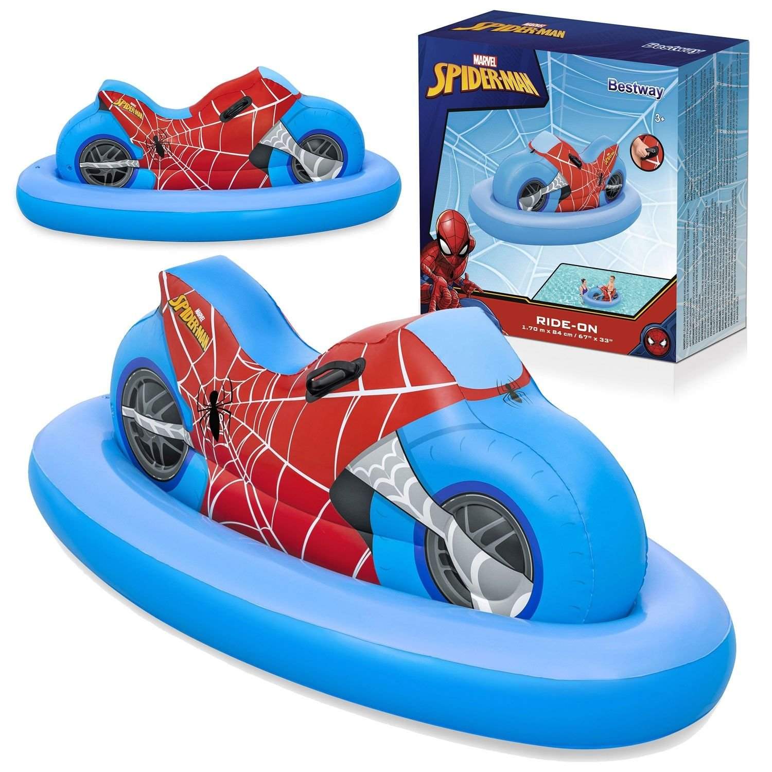 Bestway 98794 Spider-Man oppustelig motorcykel