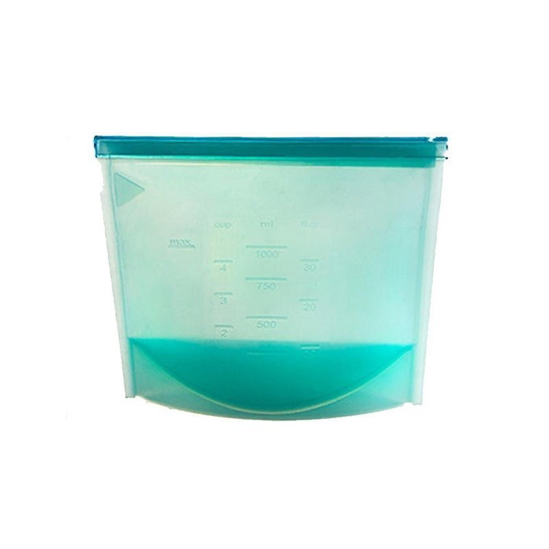 Återanvändbar Ziplock-påse av silikon med mått - Blå | Hem & Hobby - Hem & Hushåll - Kök - Servering | Pryloteket