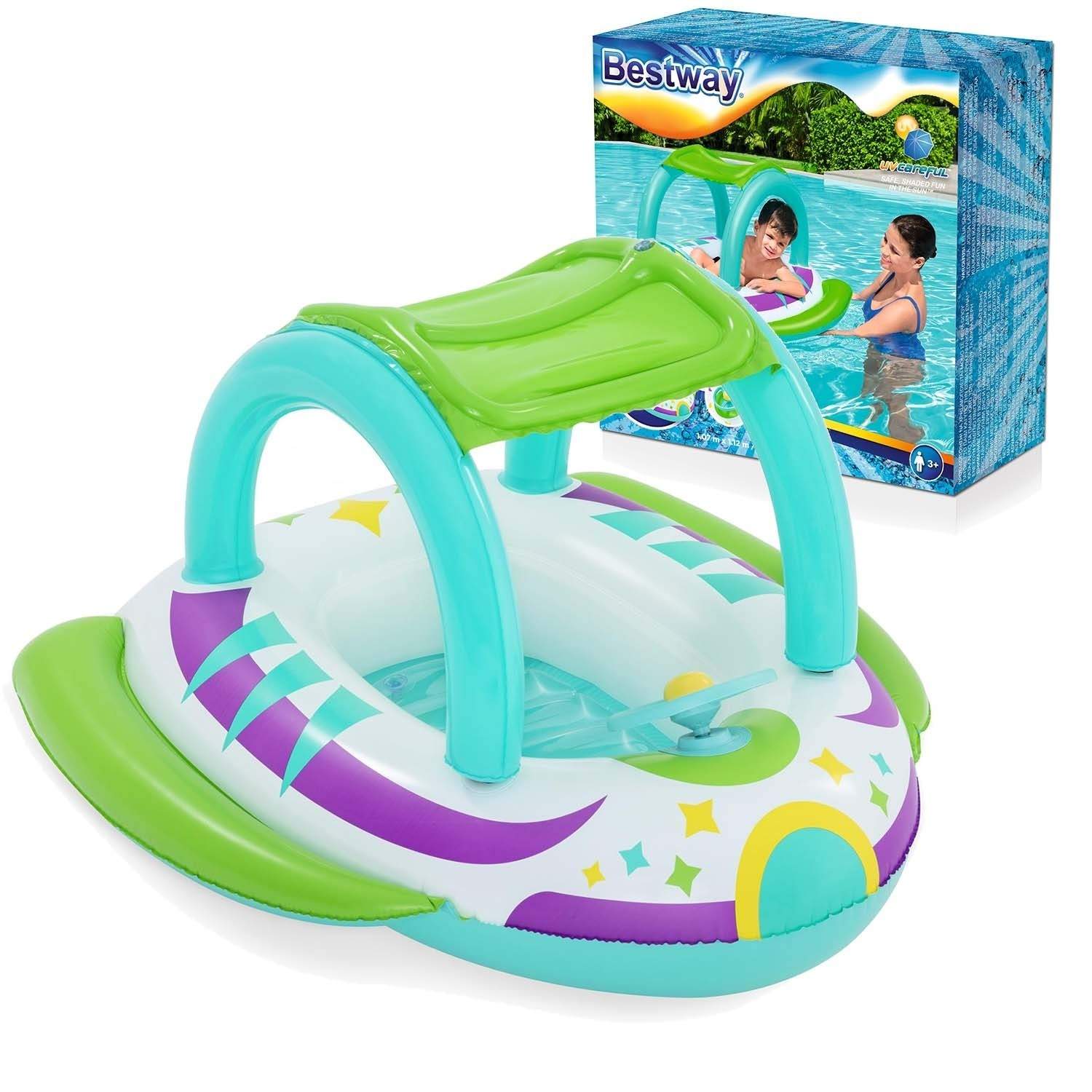 Strandbadeponton med tag 107 x 112 cm Bestway 34149