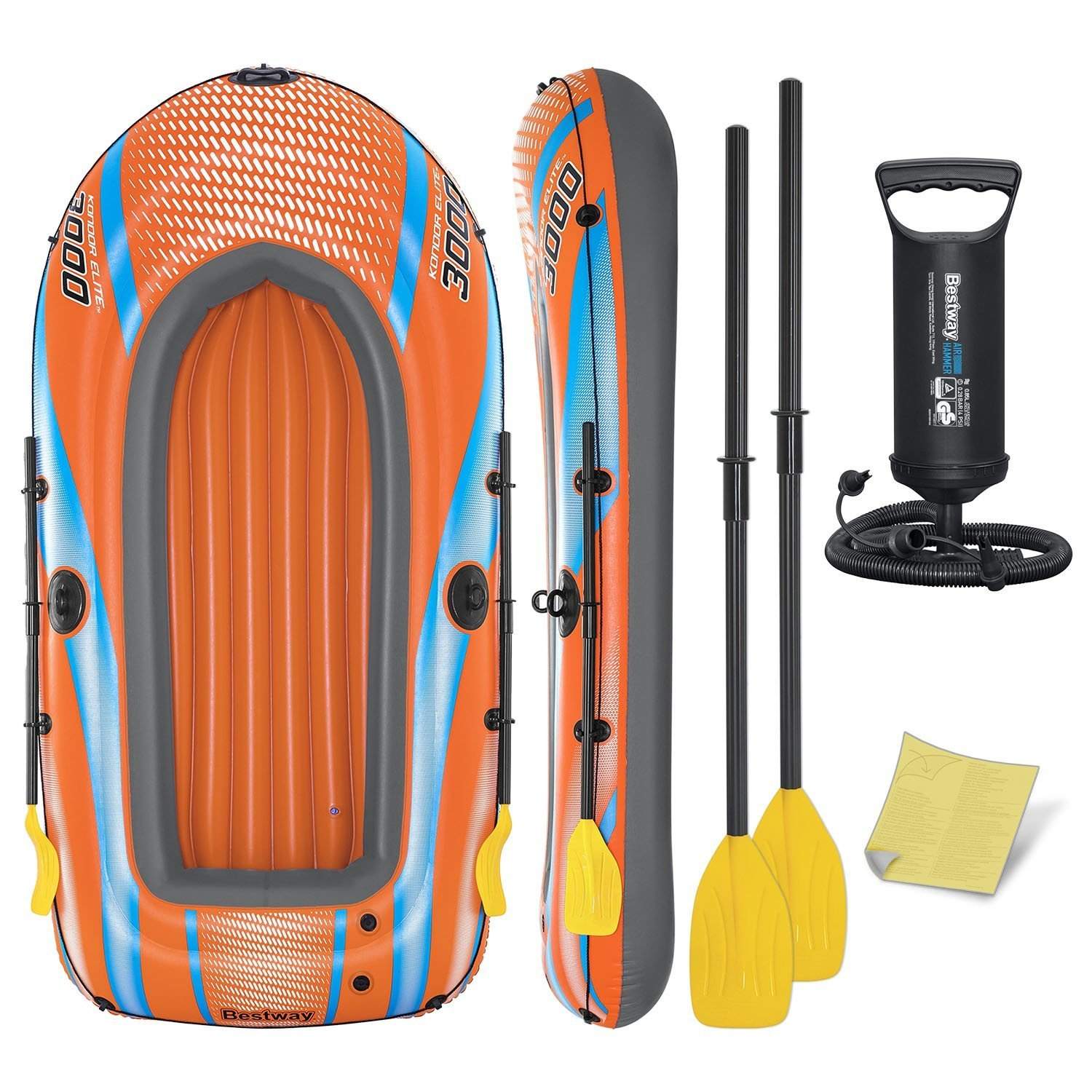 Uppblåsbar båt KONDOR 3000 246 x 122 cm Bestway 61145 | Leksaker & Spel - Leksaker - Bad- & Vattenlek - Uppblåsbart | Pryloteket