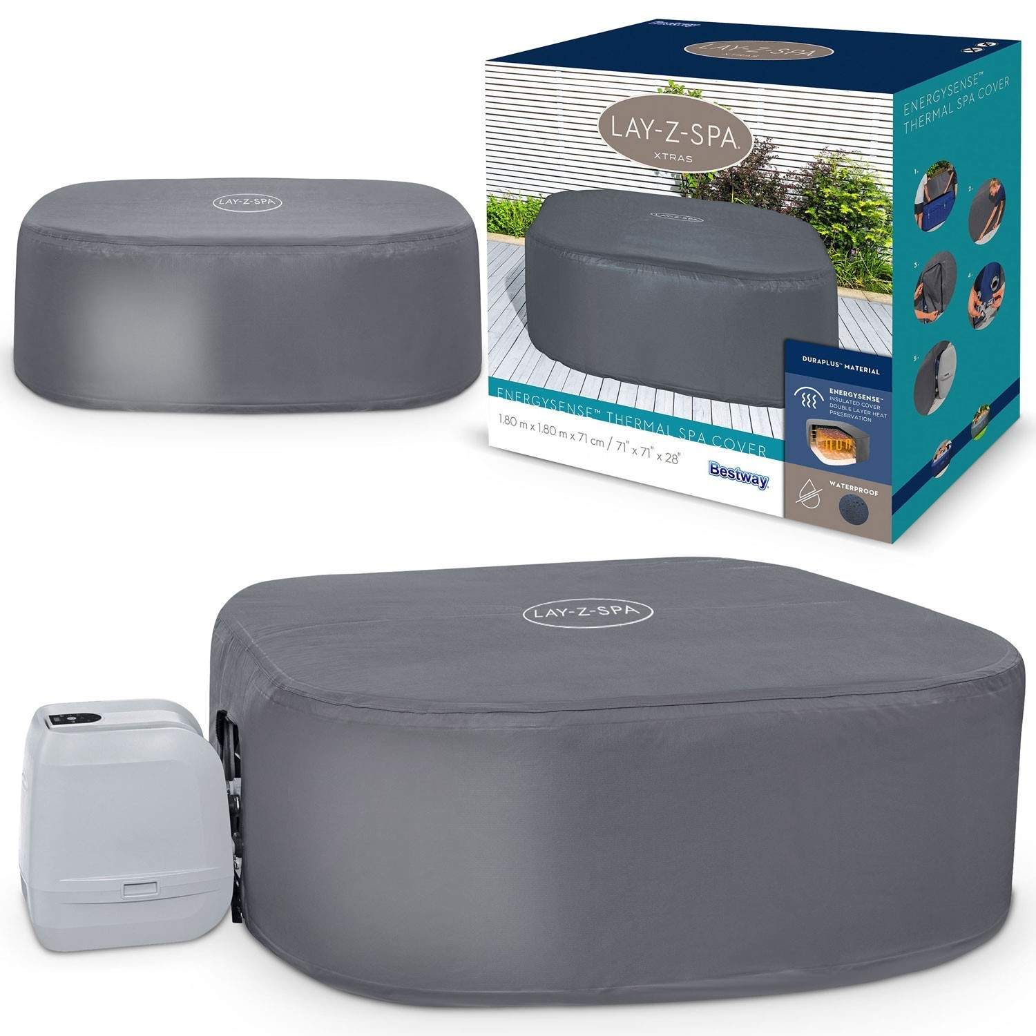 Termocover til SPA 180 x 180 x 71 cm Bestway 60319