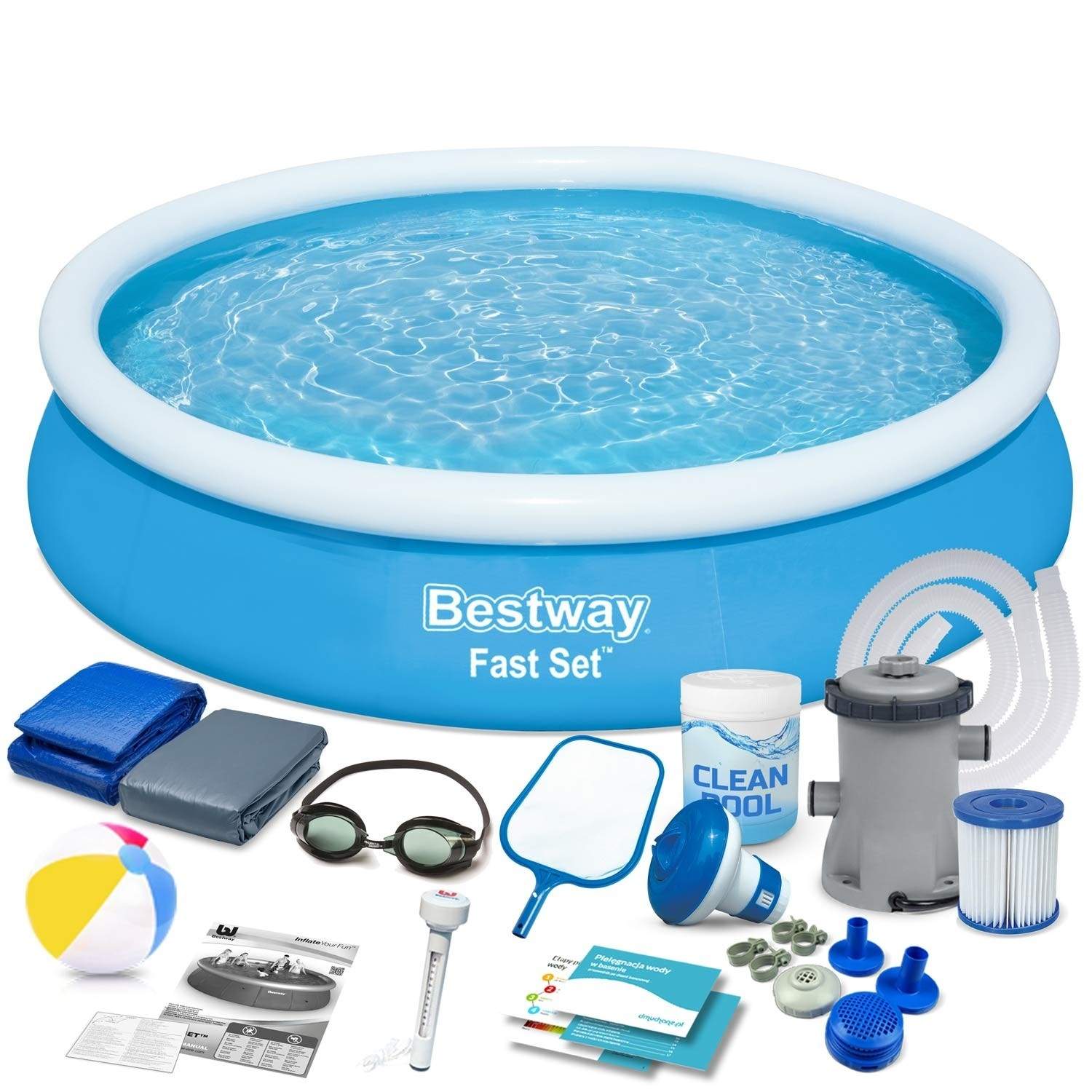 Udvidelseshavepool 366 x 76 cm 17in1 Bestway 57274