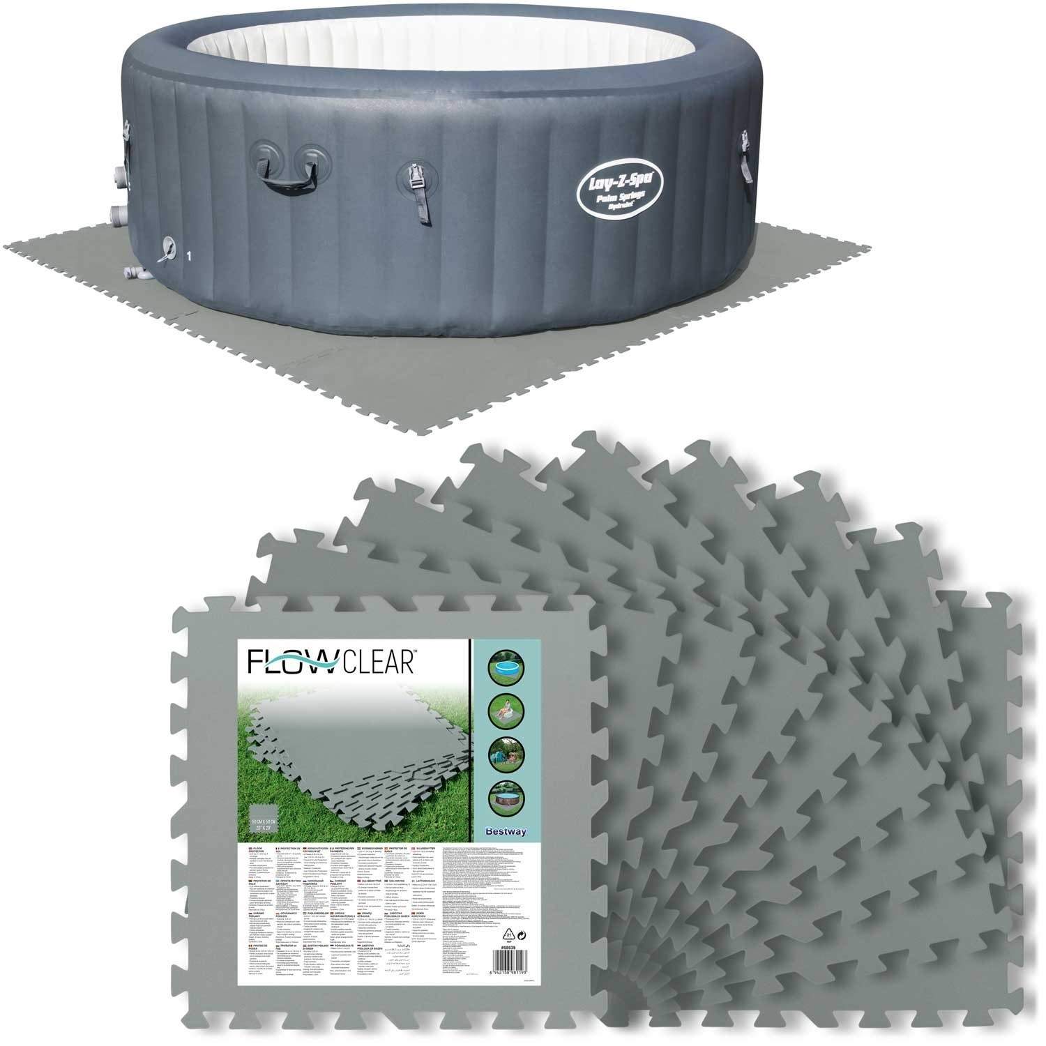 Skum poolmåtte puslespil 50 x 50 cm 9 stk Bestway 58639