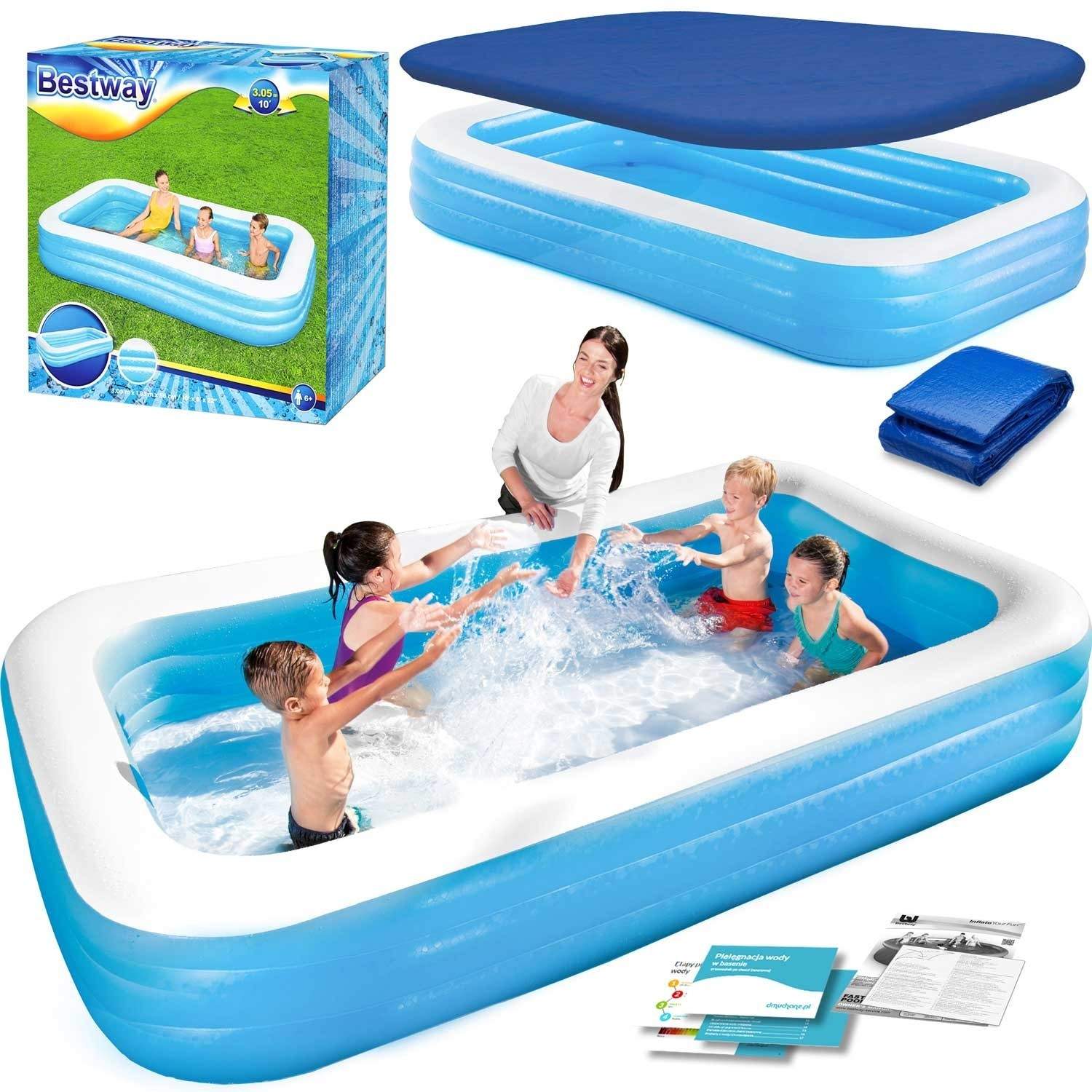 Uppblåsbar familjepool 305 x 183 x 56 cm 3in1 Bestway 54009 | Mode & Accessoarer - Smycken, Smyckesset & Tillbehör - Ringar | Pryloteket