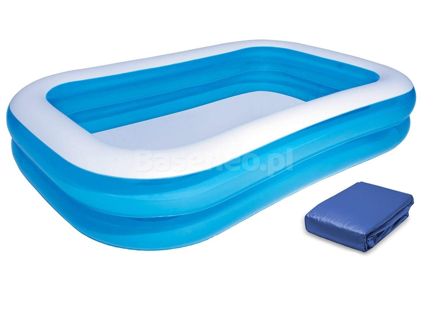 Familie oppustelig pool 262 x 175 x 51 cm Bestway 54006 + overtræk