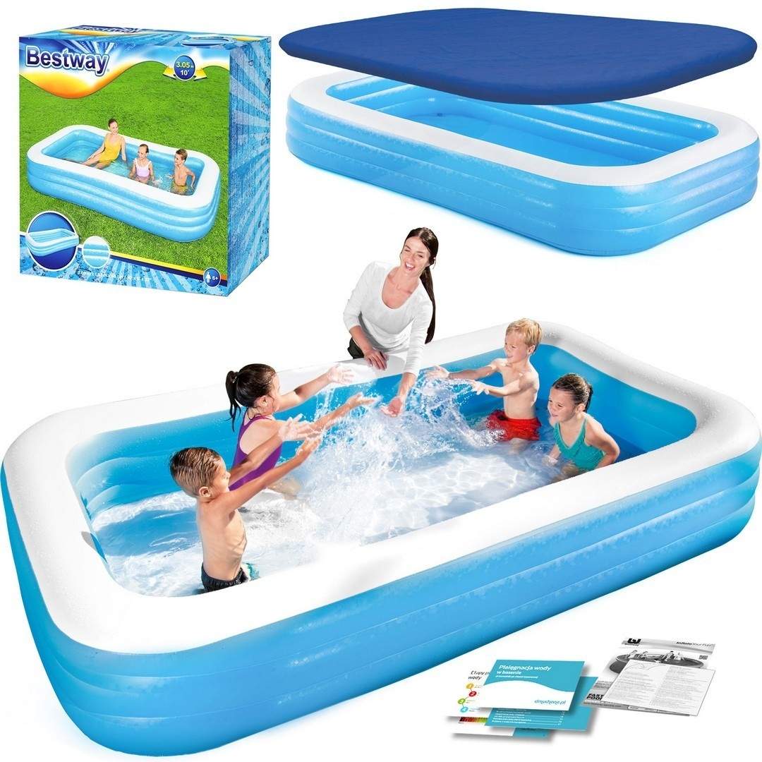 Familie oppustelig pool 305 x 183 x 56 cm 2-i-1 Bestway 54009