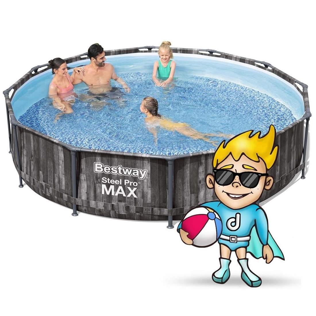 Ram trädgårdspool 366 x 100 cm 18in1 Bestway 5614X | Elektronik - Tillbehör Mobil & Surfplatta - Mobiltillbehör - Mobilkablar - Tillbehör | Pryloteket