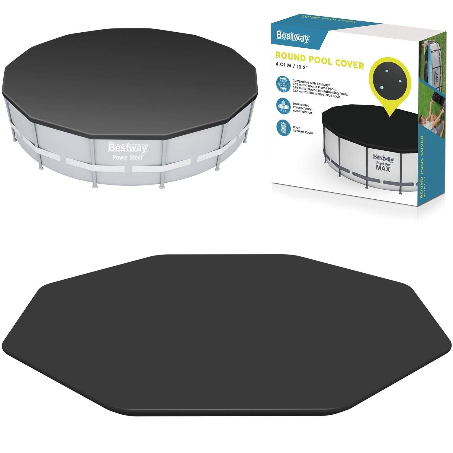 Betræk til en 396 cm Bestway 58292 ramme pool