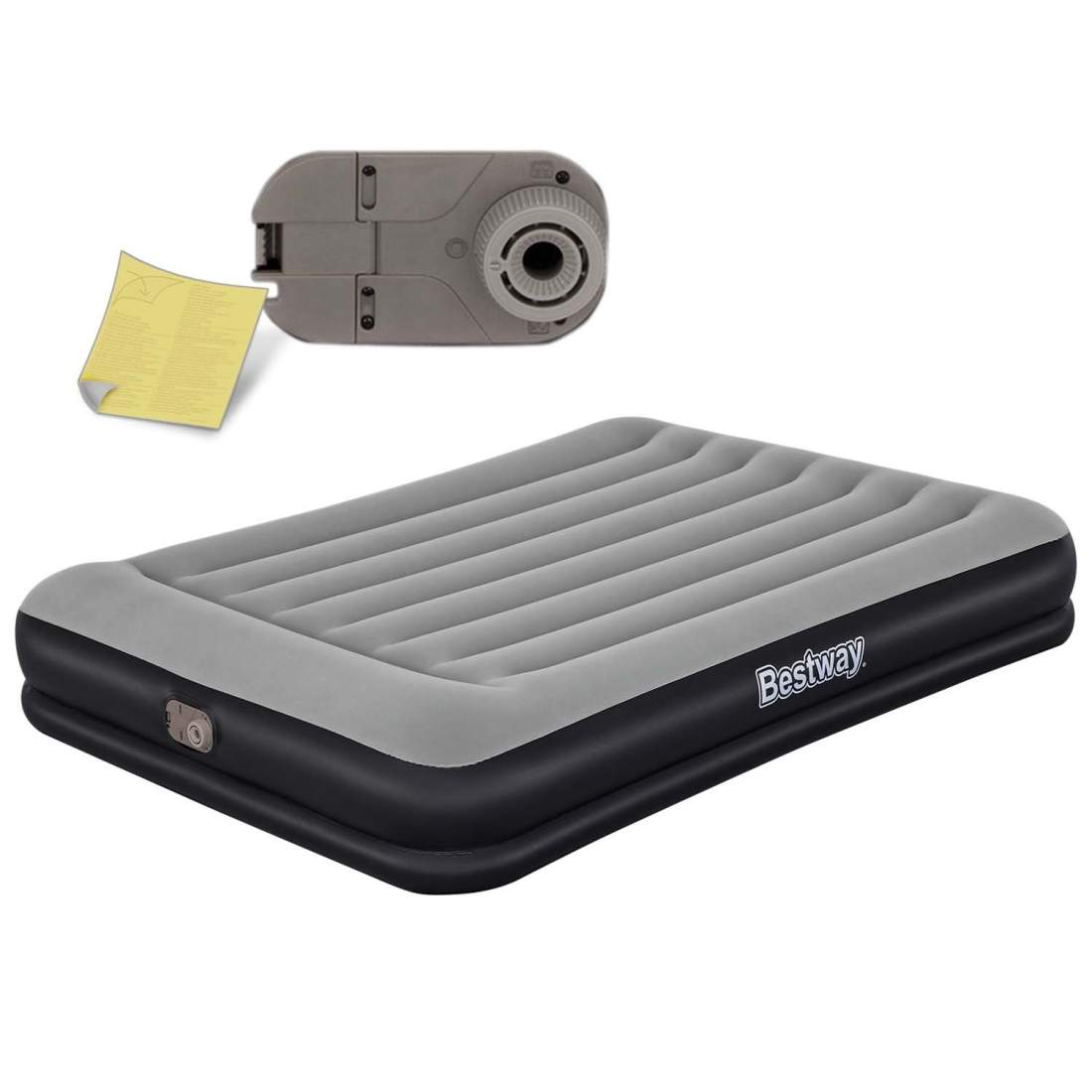 Uppblåsbar madrass 203x152x36 cm med inbyggd elektrisk pump Bestway 67725 | Hem & Hobby - Hem & Hushåll - Bygg | Pryloteket