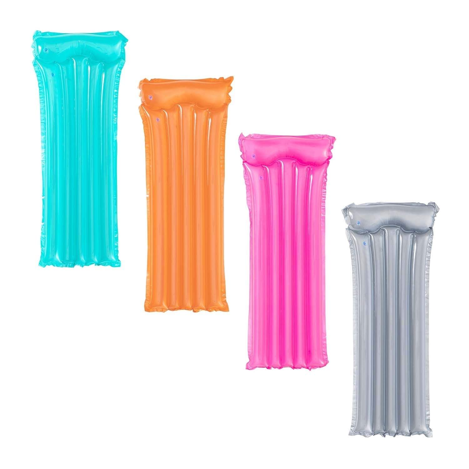 Deluxe strandmadras 4 farver 183 x 76 cm Bestway 44013 sølv
