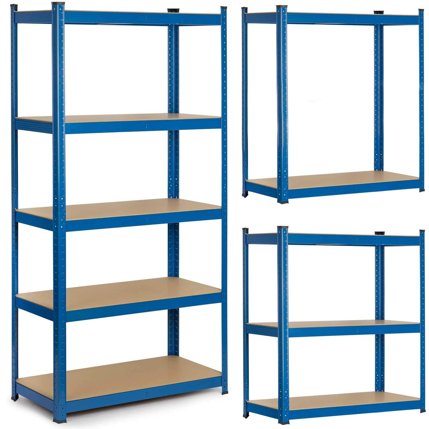 Robust metalhylde til opbevaring, 180 x 90 x 40 cm, Humberg 4848