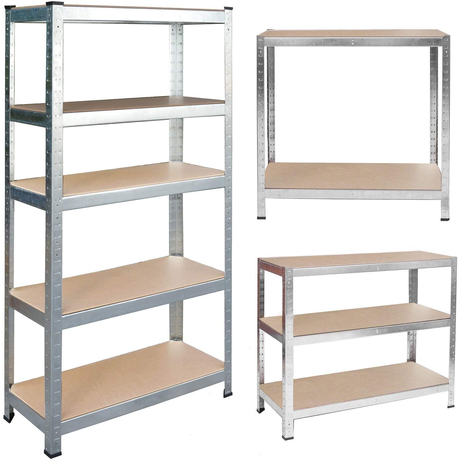 Stabilt og rummeligt metalreolsystem til lager, 180 x 100 x 50 cm - Humberg 4849