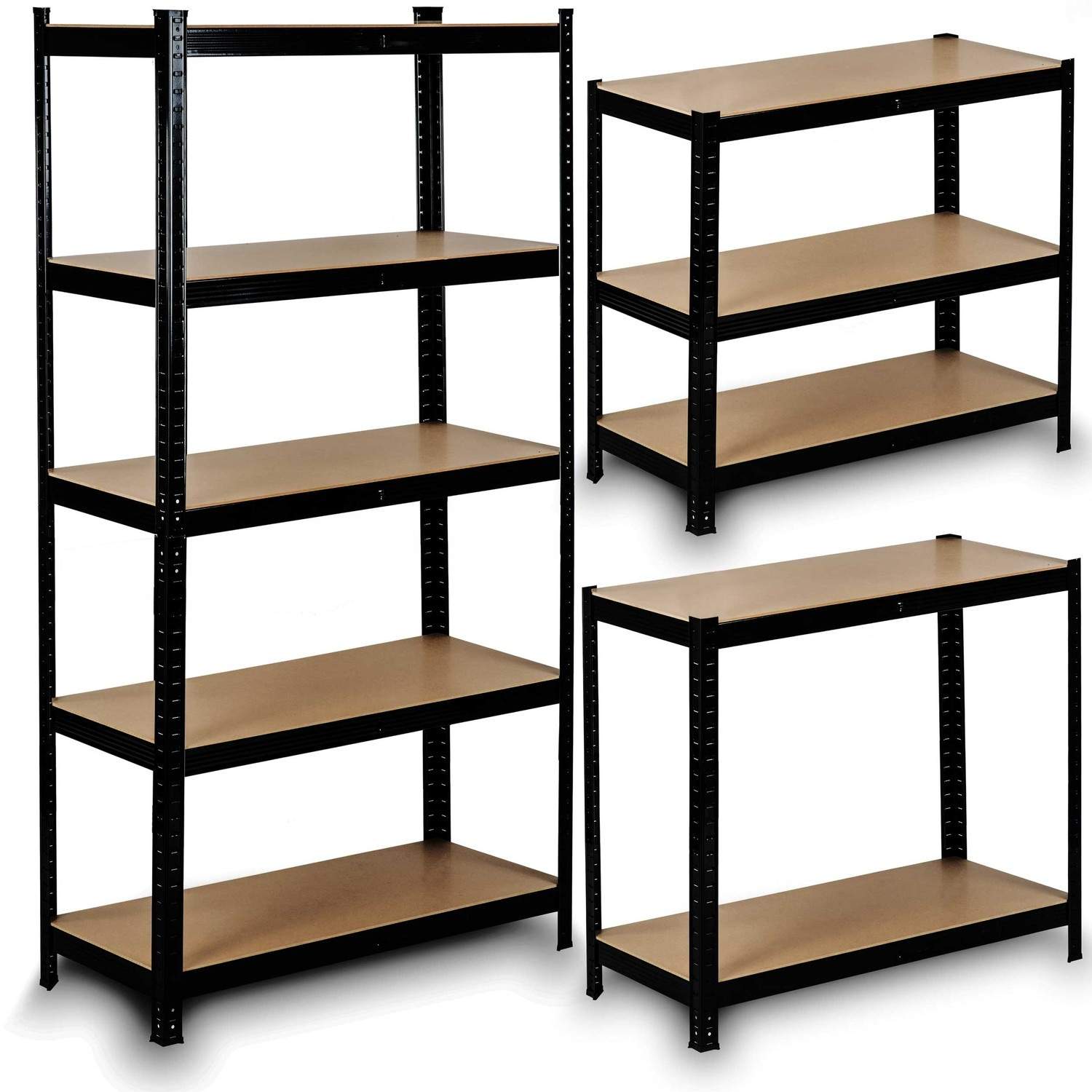 Svart Humberg HR-813 Metallhylla för Förvaring 180 x 90 x 40 cm | Hem & Hobby | Pryloteket
