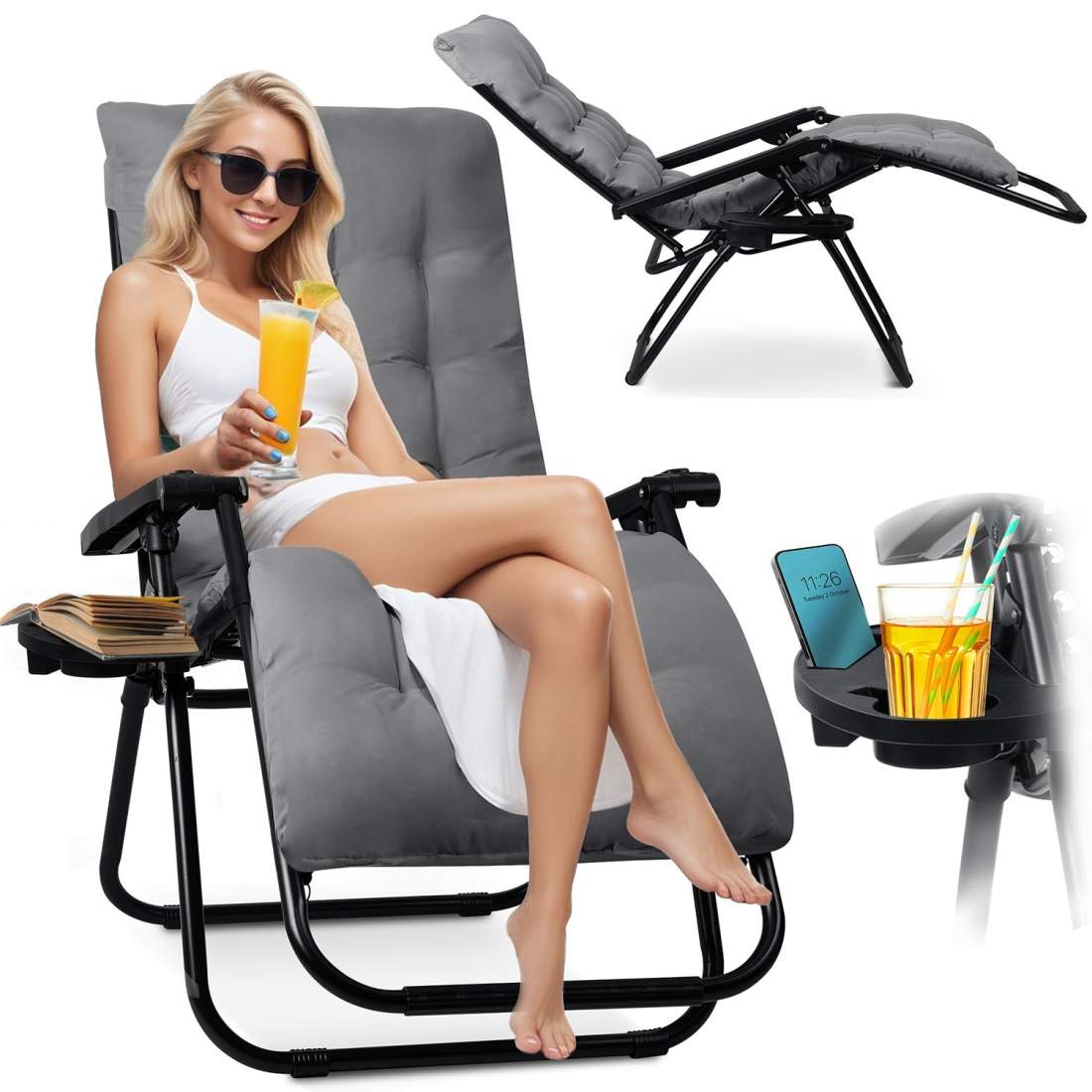 Hopfällbar trädgårdsstol med kudde Sofotel ChillWell | Hem & Hobby - Hem & Hushåll - Textil | Pryloteket