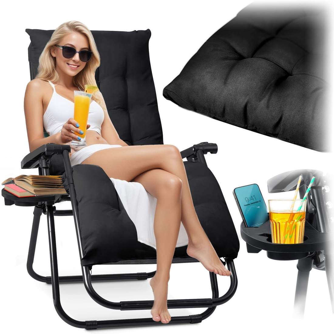 Hopfällbar trädgårdsstol med kudde Sofotel ChillWell | Hem & Hobby - Hem & Hushåll - Textil | Pryloteket