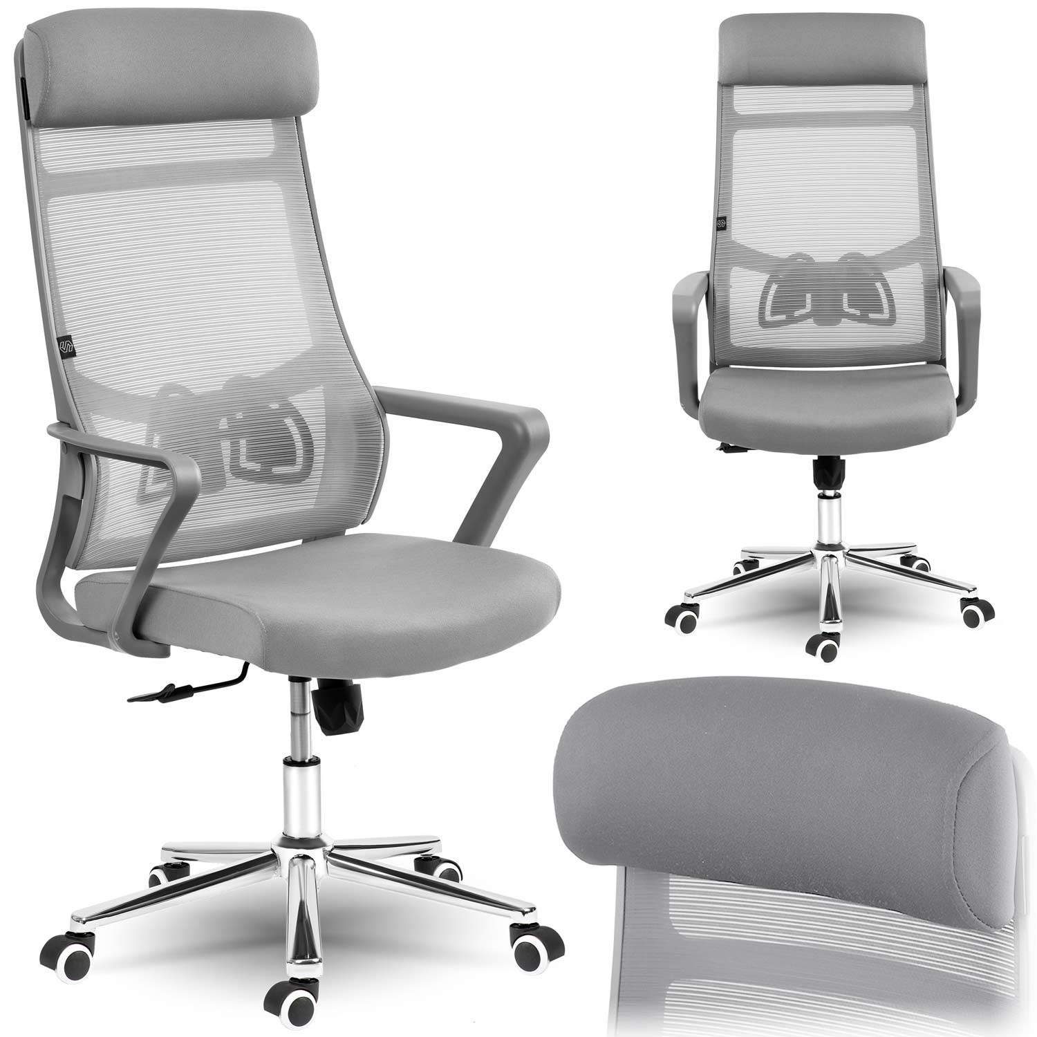Ergonomisk kontorstol med Micro Mesh Sofotel Brema Grey