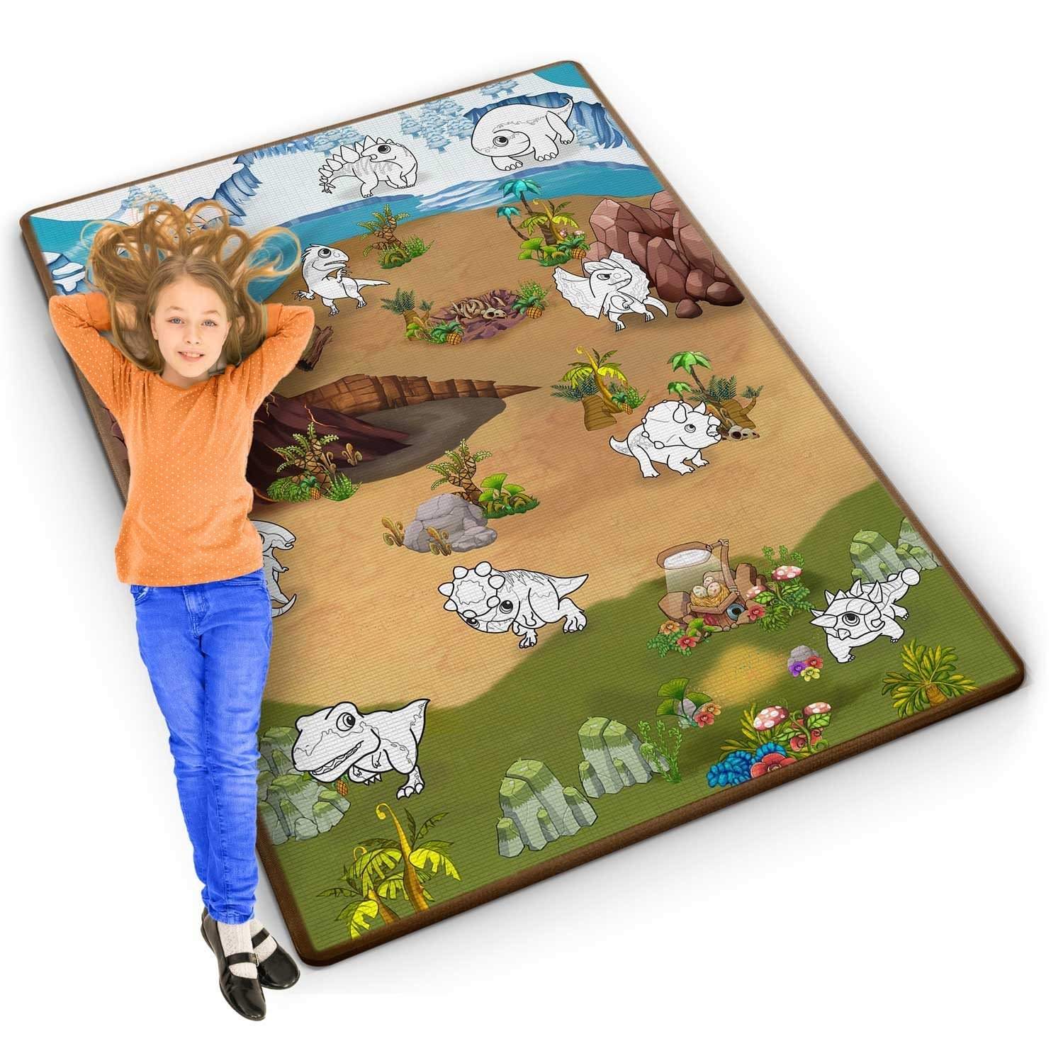 Farverig malerfilt, rullebar 120 x 90 x 0,3 cm Ricokids RK-344