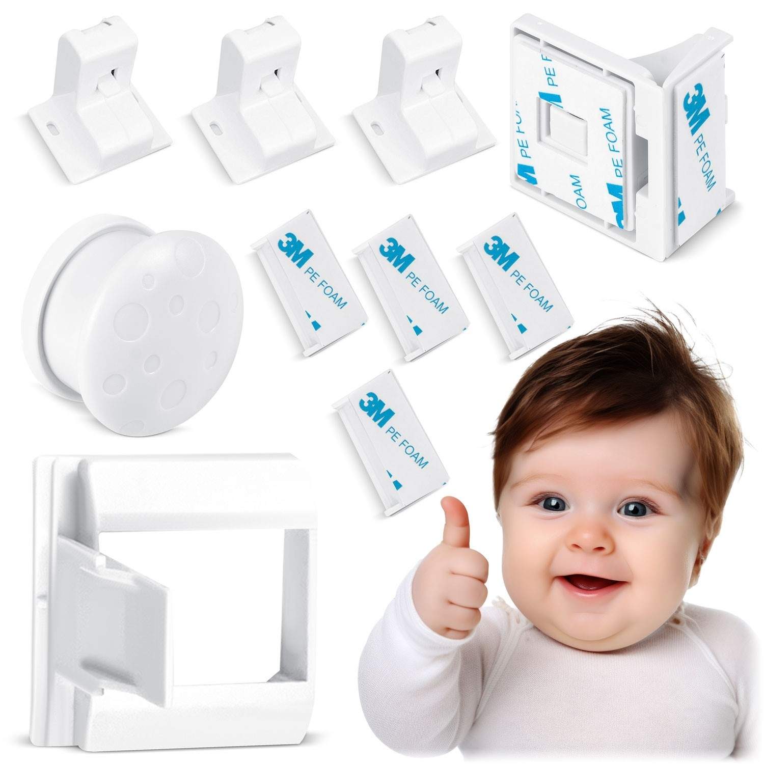 Magnetisk børnelås til kabinet Ricokids 798000, 4-pak