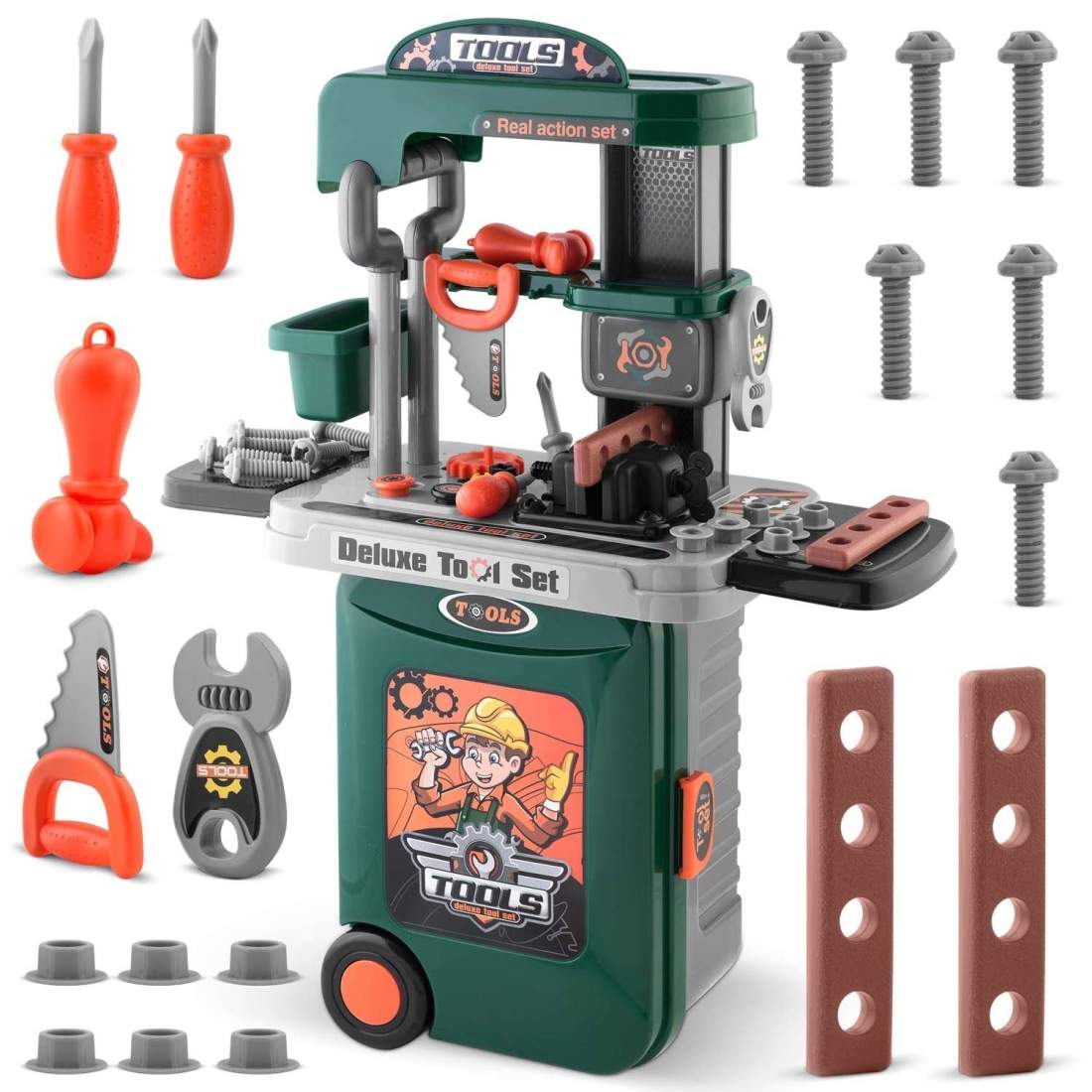 Ricokids Verkstad för Barn, Grön (772600) | Elektronik - Tillbehör Mobil & Surfplatta - Mobiltillbehör - Mobilkablar - Tillbehör | Pryloteket