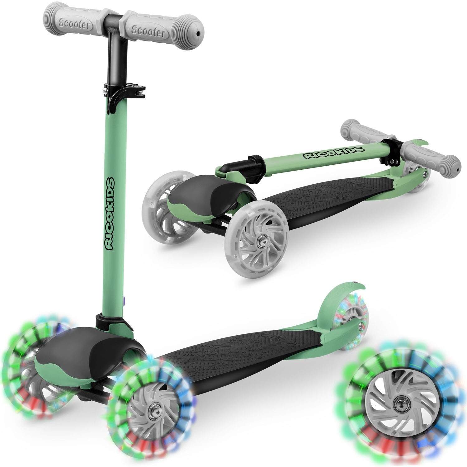 Trehjulet løbehjul Ricokids Loco - grøn