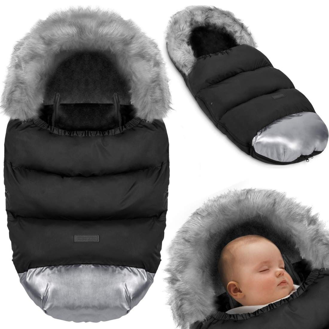 Vinteråkpåse för barnvagn och pulka Elmi Ricokids - svart/silver | Hem & Hobby - Hem & Hushåll - Tvätt | Pryloteket