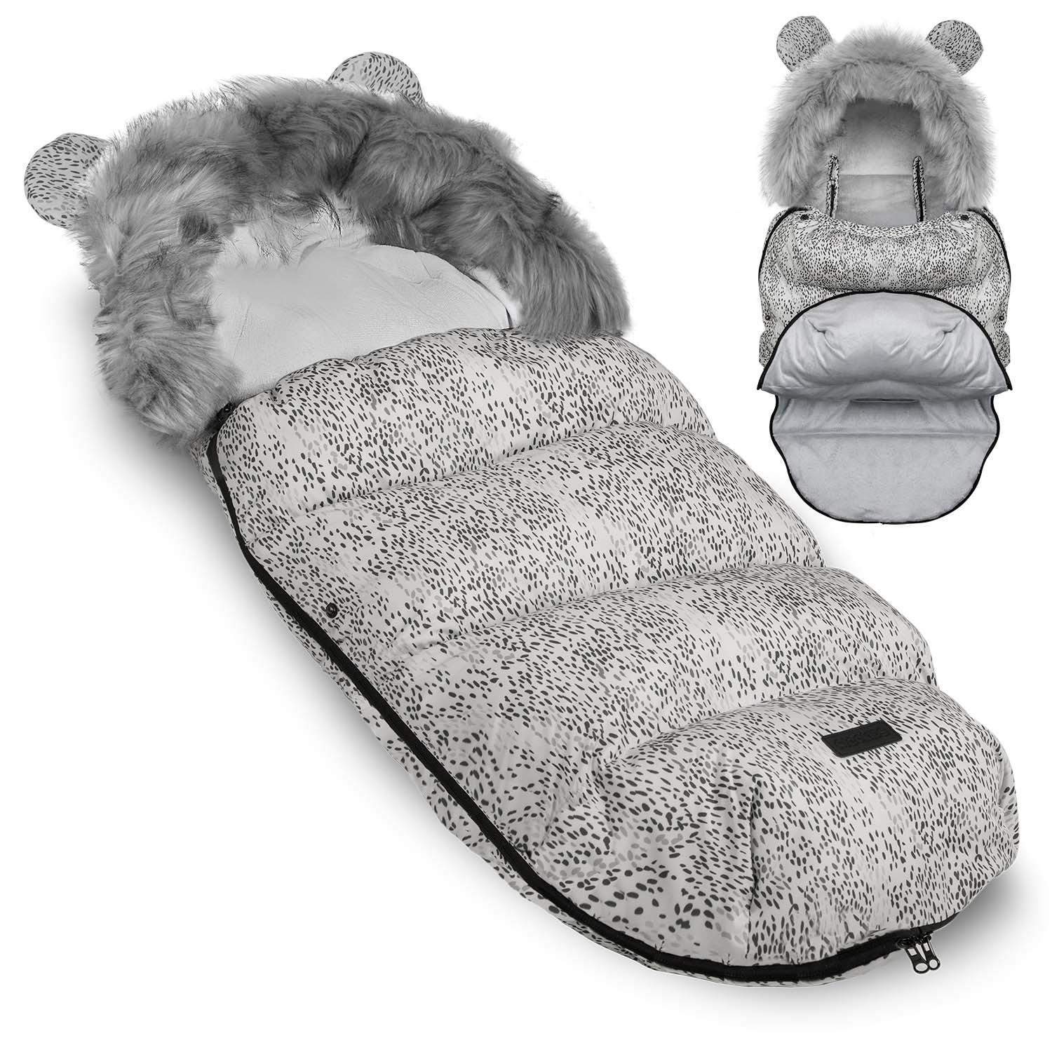 Sovepose til barnevogn og slæde Elmi Ricokids - hvid