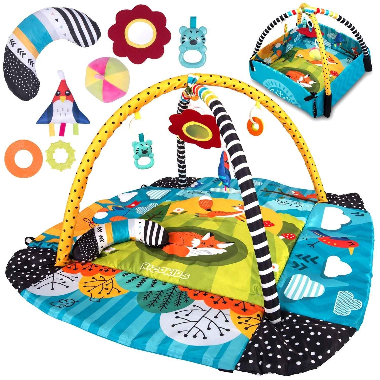 Interaktiv og lærerig legemåtte 110 x 100 cm, Räven Ricokids