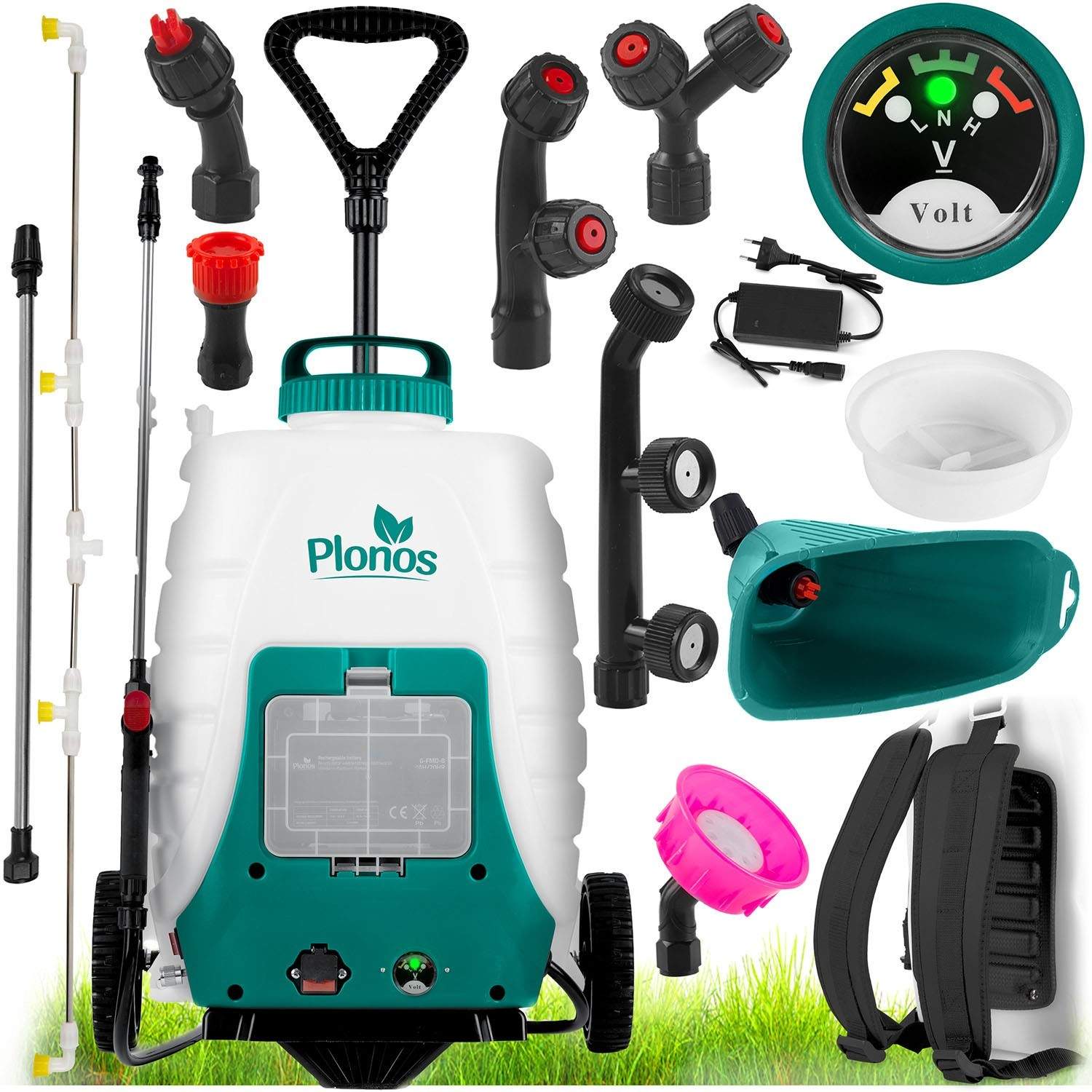 Batteridrevet tryksprøjte med trolley Plonos PL-600