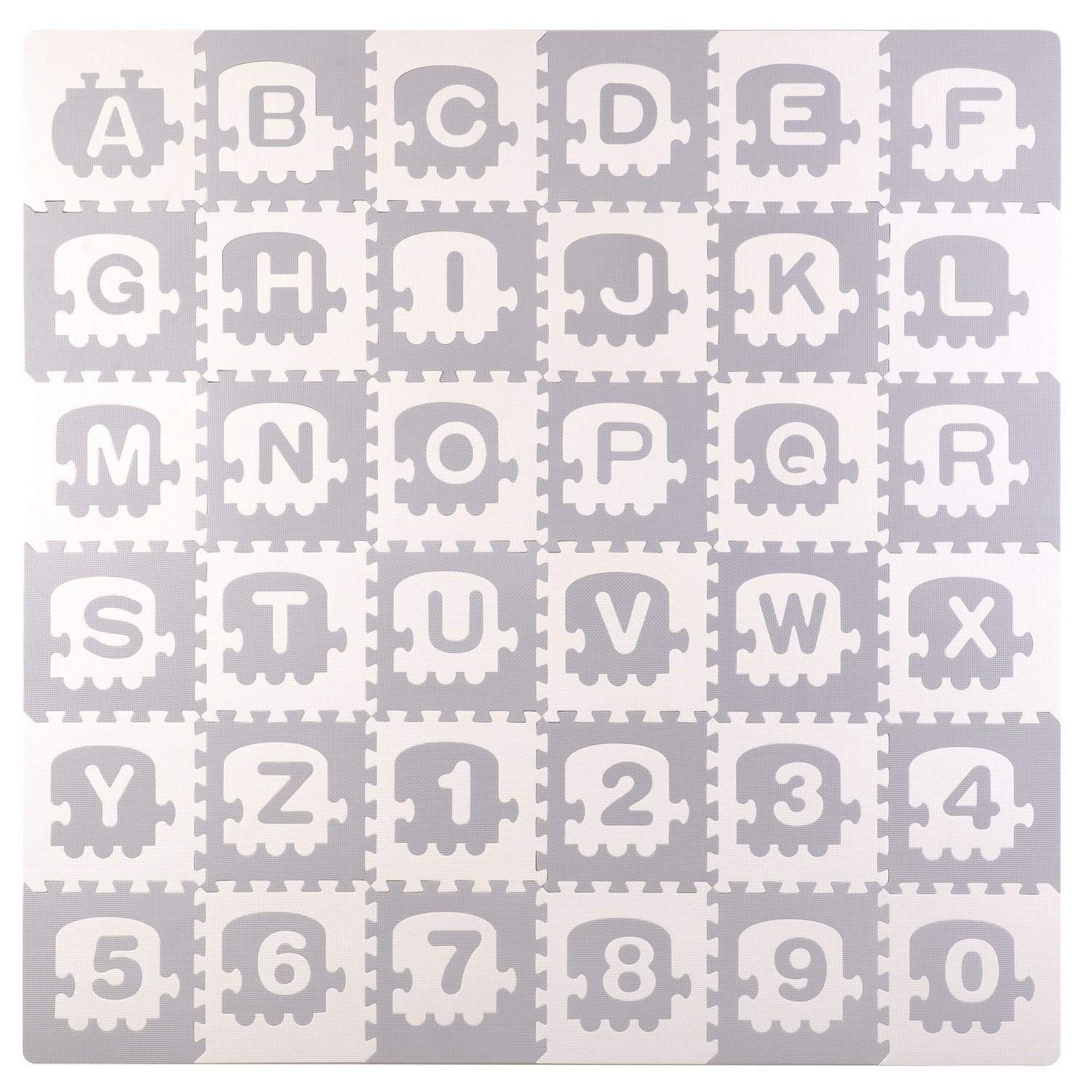 Stor skummatta, pussel, tåg, bokstäver 36 st | Leksaker & Spel - Leksaker - Pussel | Pryloteket