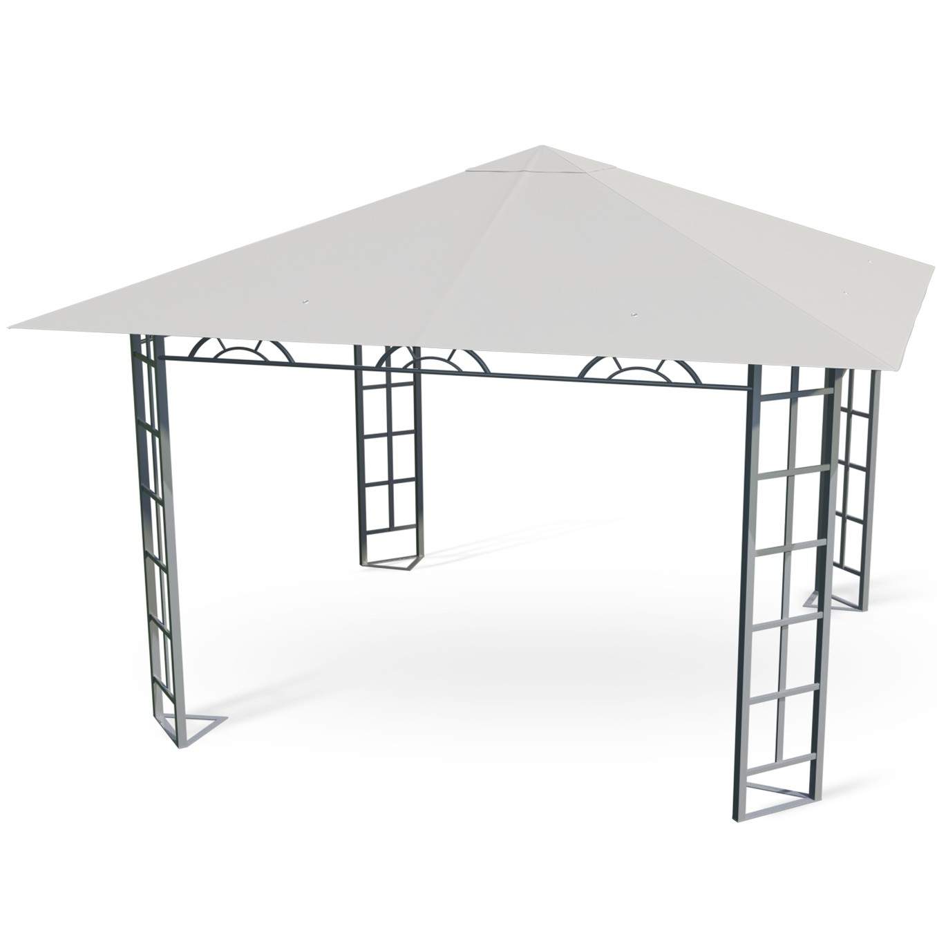 Beige havepavillon, telt 3x3m Plonos 4932