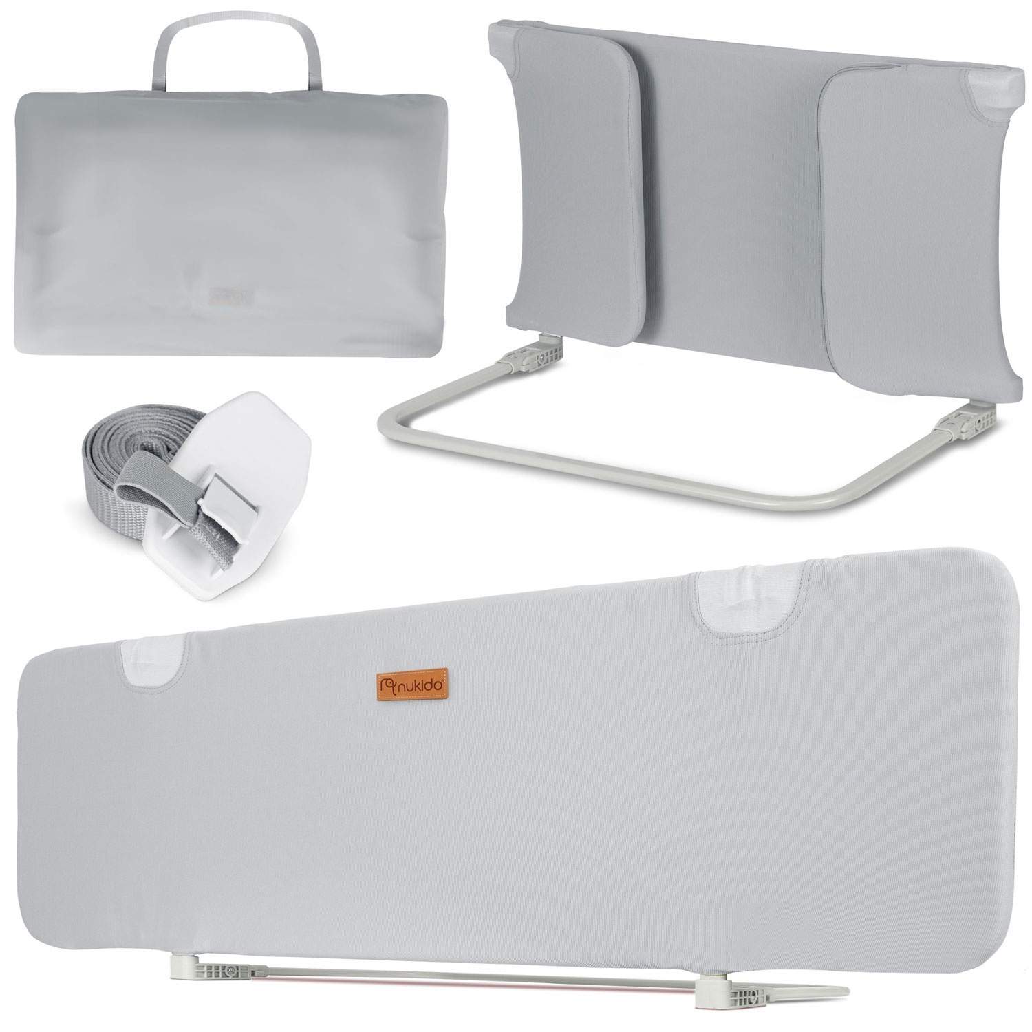 Skyddsräcke för säng 120 x 44 x 41 cm Nukido grå | Hem & Hobby | Pryloteket