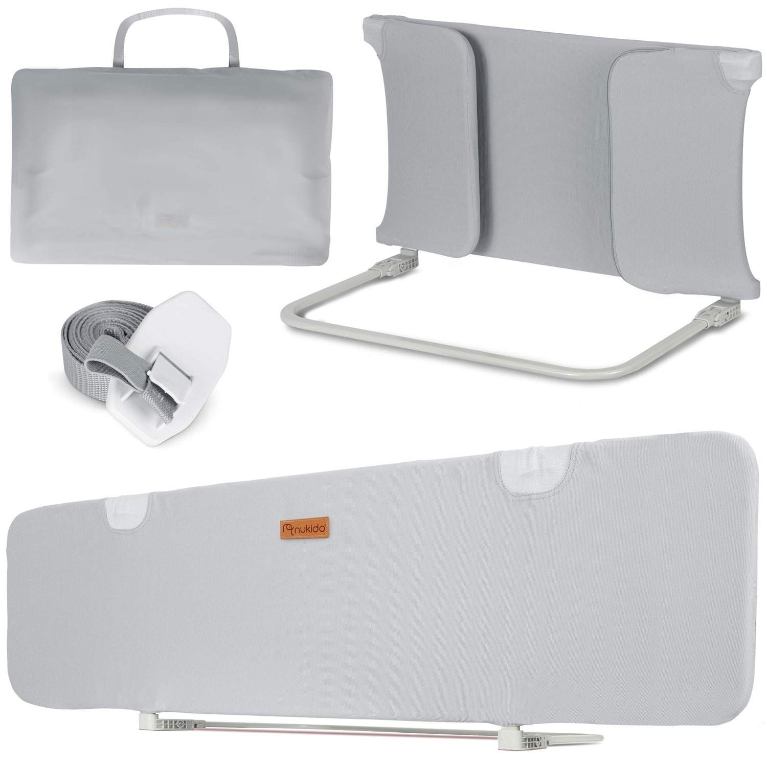 Skyddsräcke för säng 150 x 44 x 41 cm Nukido grå | Hem & Hobby | Pryloteket