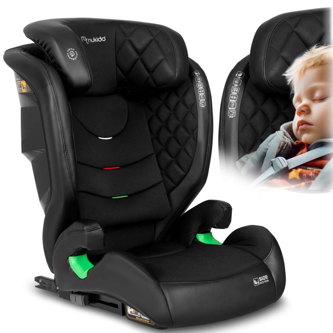 Bilbarnstol Nukido Louis svart 15-36 kg ISOFIX | Hem & Hobby - Hem & Hushåll - Tvätt | Pryloteket