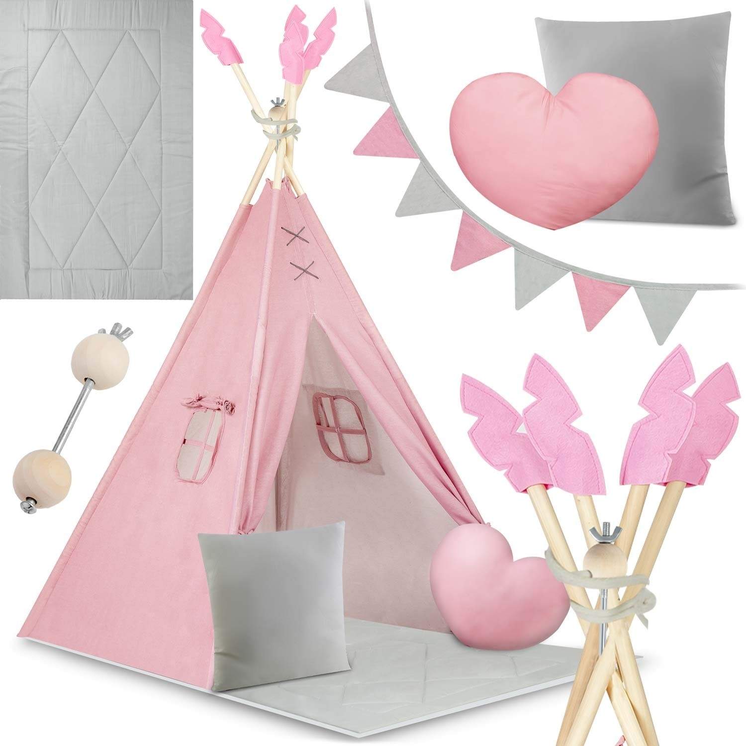 Tipi-teltta lapsille NK-406 Nukido - Pinkki