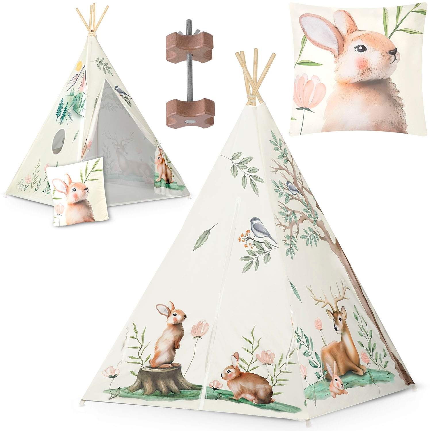 Lasten Tipi-teltta Nukido - beige