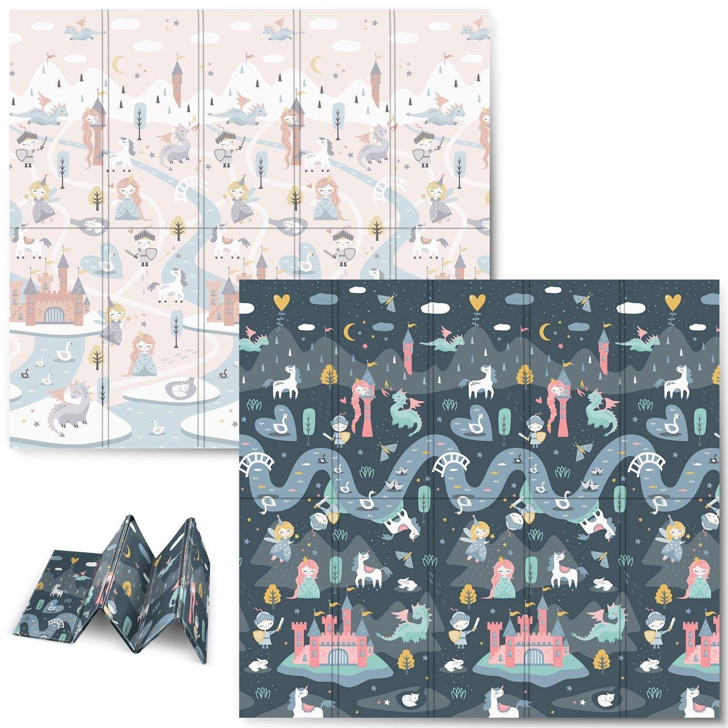 Hopfällbar Lekmatta 200 x 180 x 1 cm - Nukido NK-340 | Sport & Fritid - Träning | Pryloteket