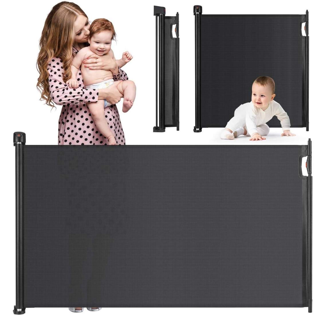 Svart utdragbar säkerhetsgrind från Nukido | Leksaker & Spel - Leksaker | Pryloteket