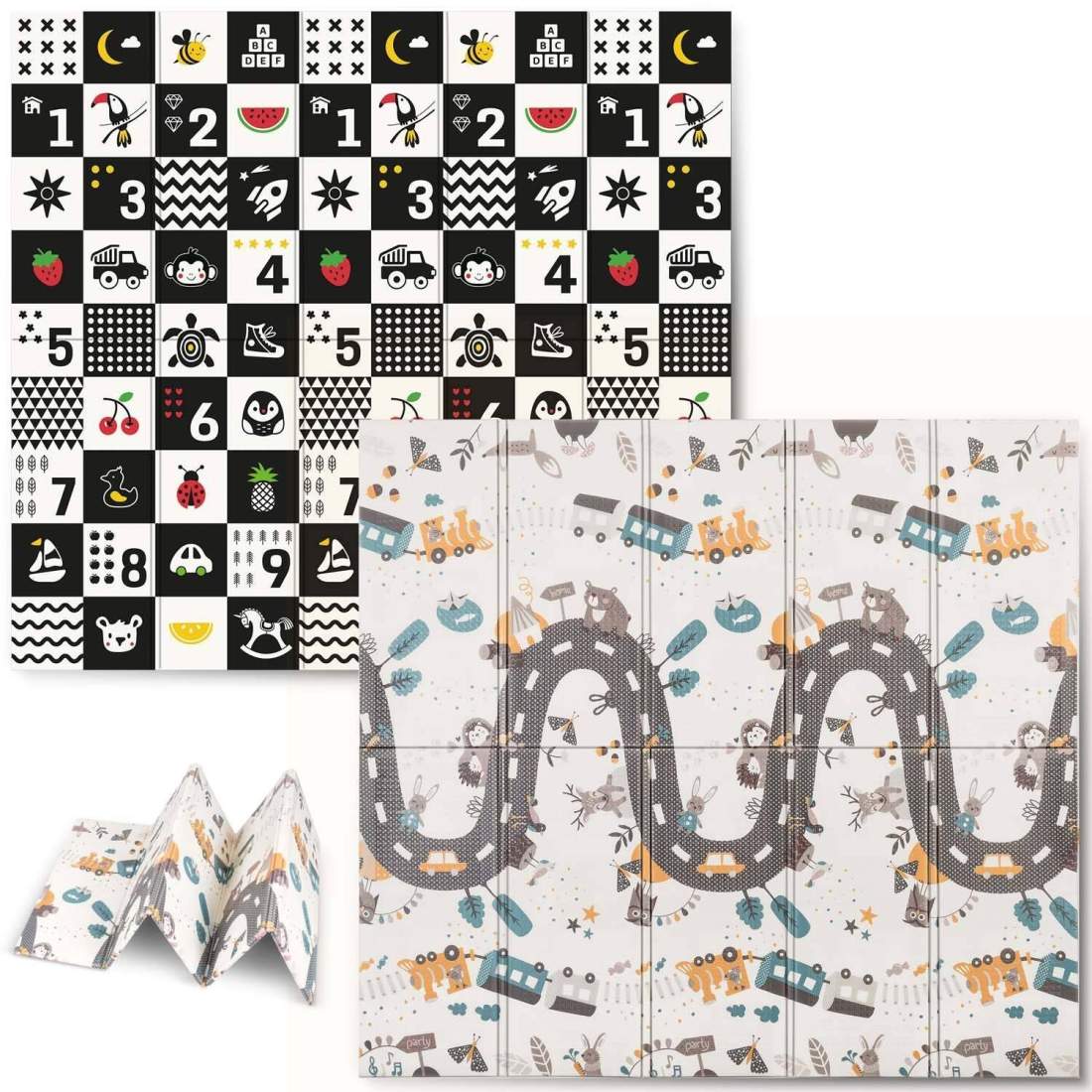 Hopfällbar Lekmatta 200 x 180 x 1 cm - Nukido NK-340 | Hem & Hobby | Pryloteket