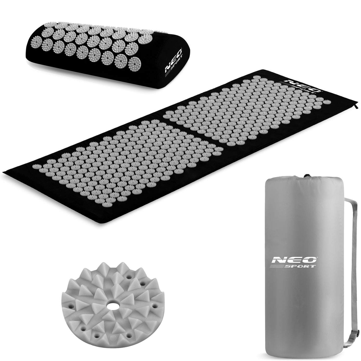 Akupressurmåtte med Spikes Neo-Sport NS-901 Sort/Grå