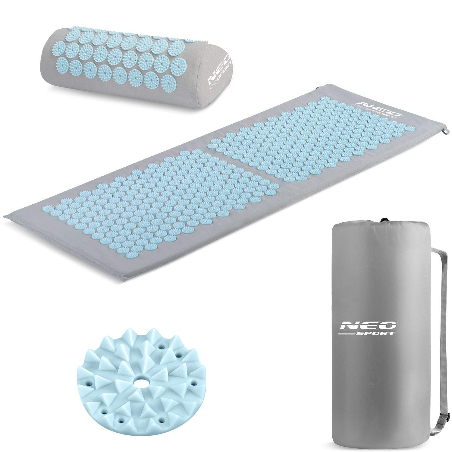 Akupressurmåtte med Spikes Neo-Sport NS-901 Grå/Blå