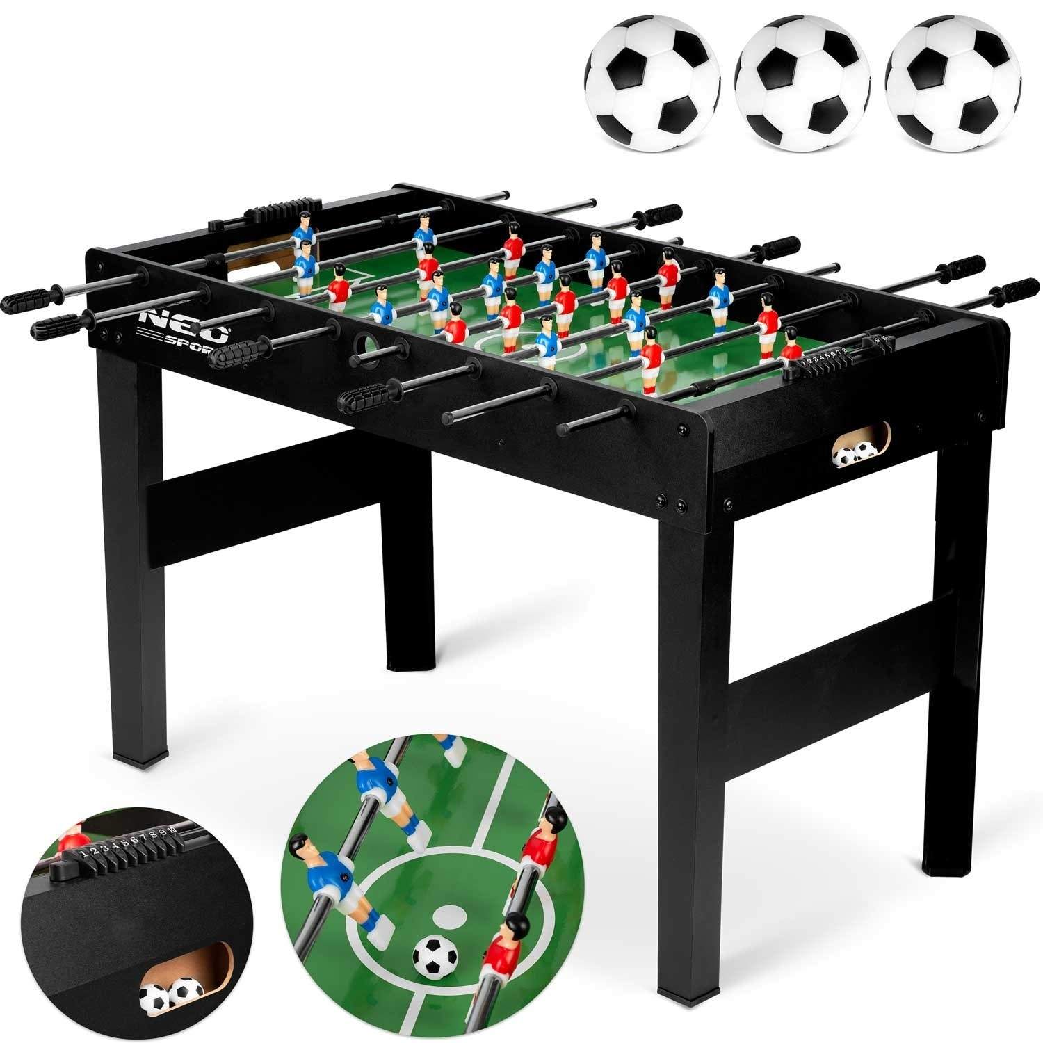 Fodboldbord Neosport 118x61x79 cm NS-805 Sort