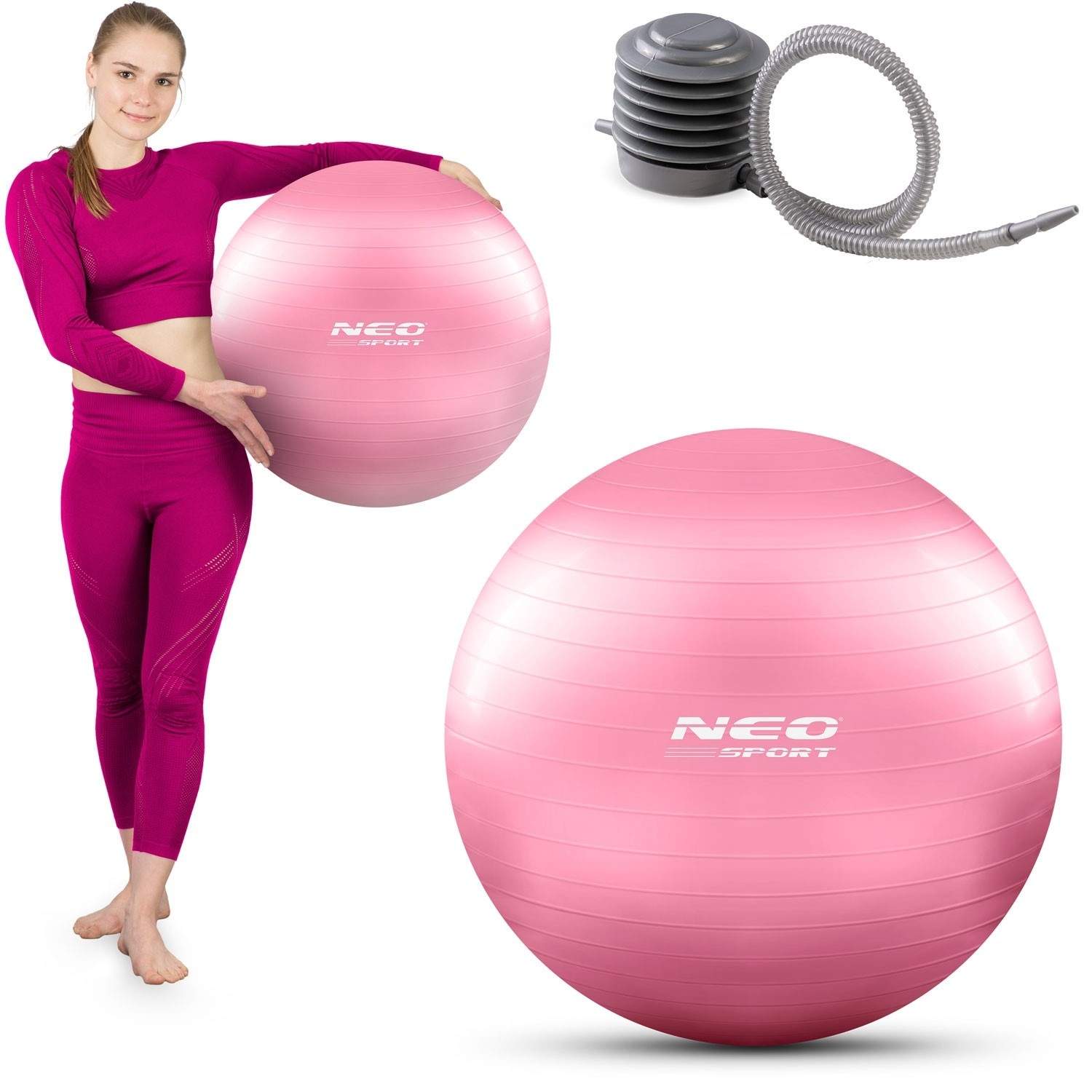 Träningsboll 55 cm NS-950 Rosa | Sport & Fritid - Träning | Pryloteket
