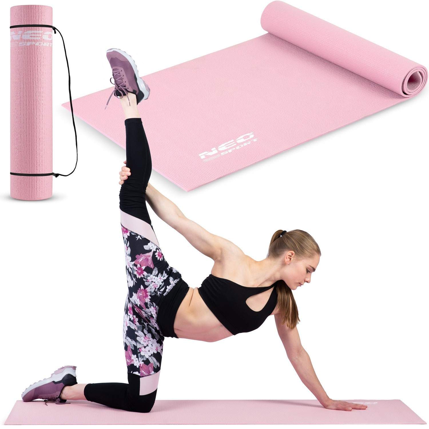 Træningsmåtte Neo-Sport 173 x 61 cm - Pink (192101)