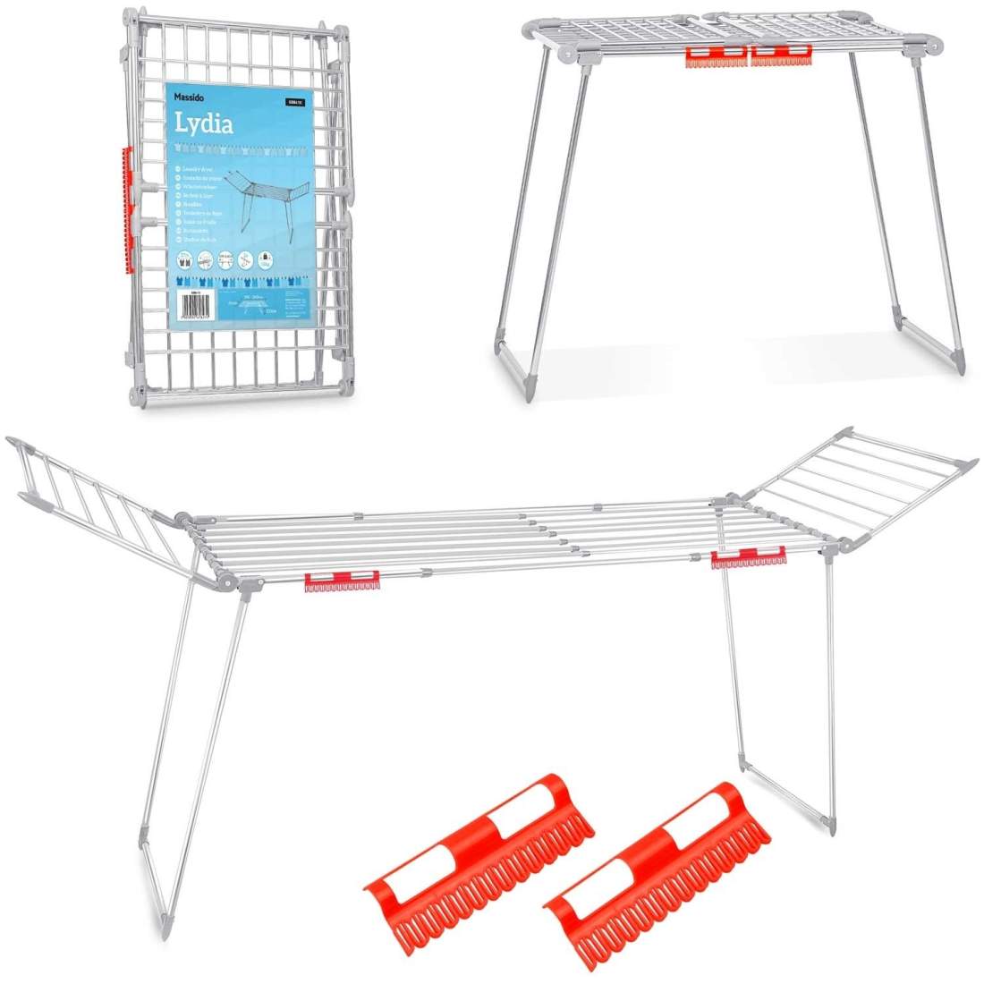 Utfällbar Torkställning Lydia 27 m i Rostfritt Stål | Mode & Accessoarer - Kläder - Underkläder | Pryloteket