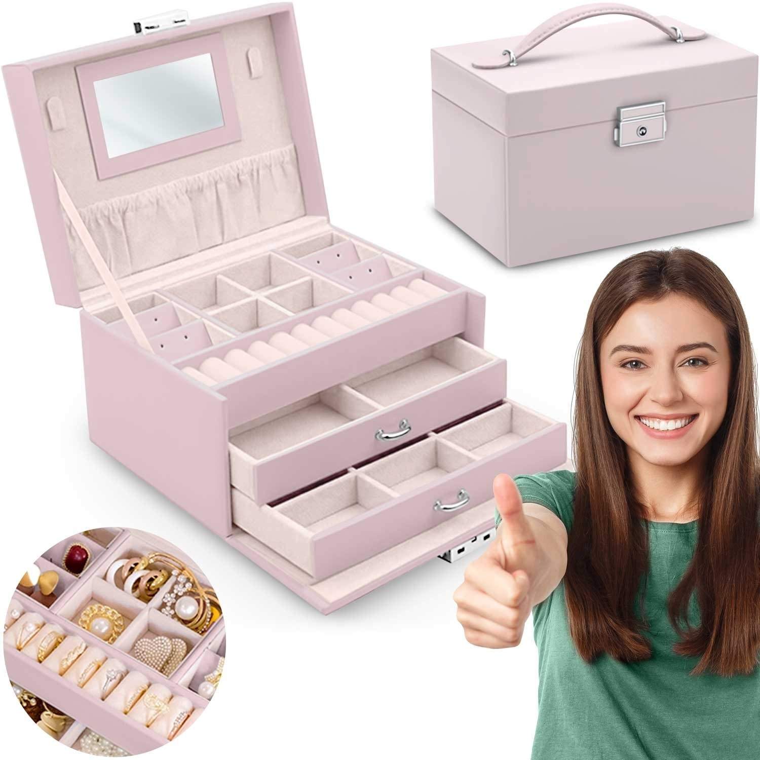 MS-700 Massido smykkeskrin - pink